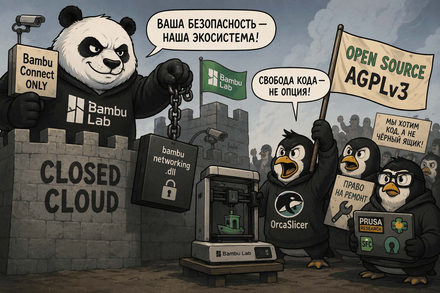Bambu Lab оказалась в центре скандала из-за лицензии слайсера: сообщество обвиняет компанию в нарушении open-source принципов
