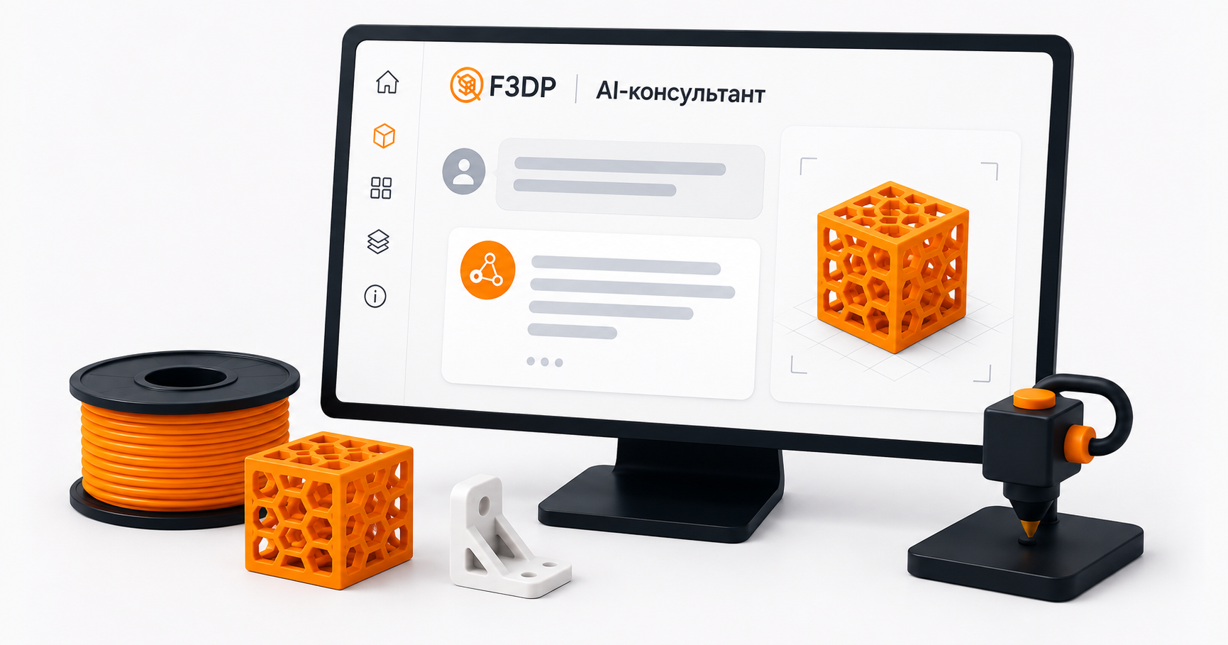Запустили AI-раздел F3DP: бесплатный консультант по 3D-печати, материалам и подготовке моделей